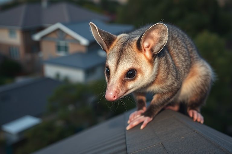 Possum in Armstrong Creek residential area
