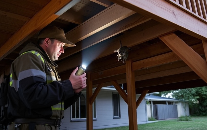 Under Deck Possum Removal in Armstrong Creek